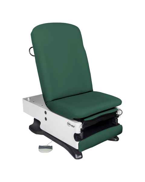 Model 4070-650-100 Power100 Power Exam Table with Power Hi-Low, Manual Back, and Foot Control - Deep Forest