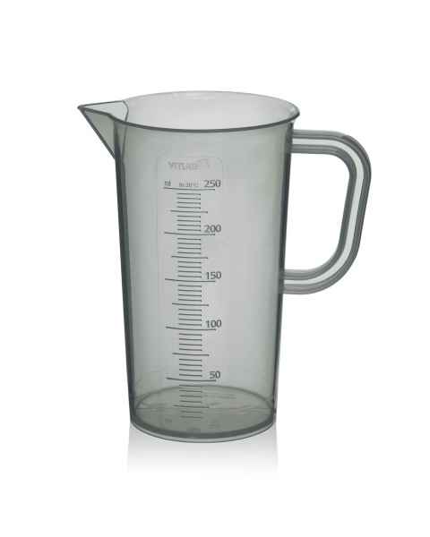 BrandTech 440491 Polypropylene Pitcher with Molded Graduations - 250mL
