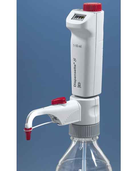 BrandTech Dispensette S Bottletop Dispenser - Digital Adjustable with Recirculation Valve - Easy Calibration