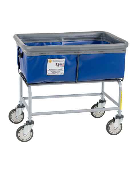 R&B Wire 463SOB/B Elevated Vinyl Basket Truck with Bumper, 3 Bushel - Blue