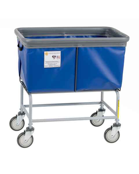 R&B Wire 464SOB/B Elevated Vinyl Basket Truck with Bumper, 4 Bushel - Blue