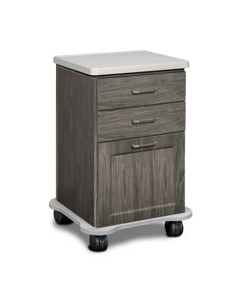 Clinton 4920-C Fashion Finish Mobile Cart-Mate Cart with 2 Drawers and 1 Door in Metropolis Gray