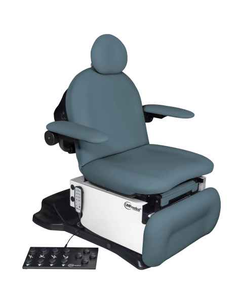 UMF Medical 5016-650-200 Power5016p Podiatry/Wound Care Procedure Chair with Programmable Hand and Foot Controls - Lakeside Blue