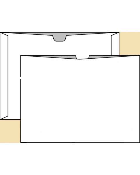 14 1/2" x 17 1/2" Open Top Negative Preserver - Brown Kraft - Unprinted