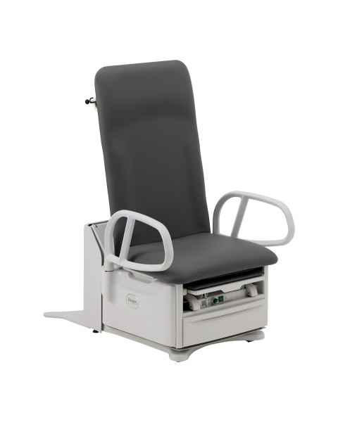 Brewer 5701PLUS-AF906 FLEX™ High-Low Plus Exam Table with Pneumatic Back, Pelvic Tilt, Stirrups, Drawer Heater, and Outlet - Chateau Grey Upholstery (The ComfortGrip™ Patient Assist Handles and EasyGlide™ Mobility System are Sold Separately)