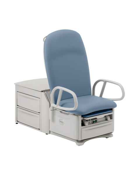 Brewer 66000PLUS-PR46 Access® High-Low PLUS Exam Table with Pneumatic Back - Blue Fog Upholstery (The EasyGlide™ Mobility System is Sold Separately)
