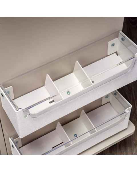 Clinton 608-3 Covered Side Bin for ProVisions&trade; Point-of-Care Procedure Cart, Set of 3 (The cart shown in the photo is for demonstration purposes only and not included.)