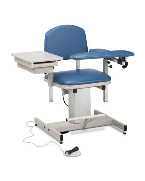 Power Series Blood Drawing Chair with Padded Flip Arm and Drawer