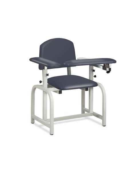 Clinton 66010 Lab X Series Blood Drawing Chair with Padded Arms - Black