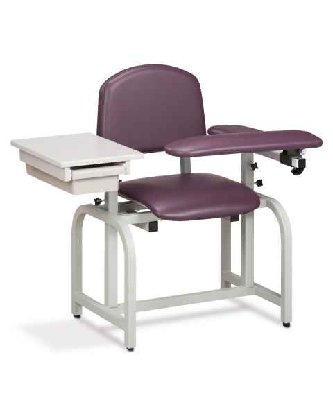 Lab X Series Blood Drawing Chair with Padded Flip Arm and Drawer