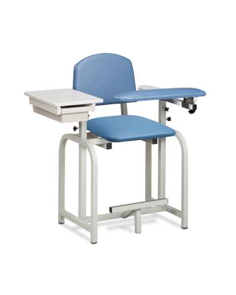 Clinton 66022 Lab X Series Extra-Tall Blood Drawing Chair with Padded Flip Arm and Drawer