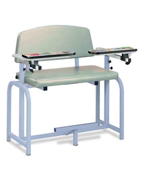 Clinton Pediatric Series Aquarium Extra-Wide Blood Drawing Chair with Flip Arms Model 66099-AQ