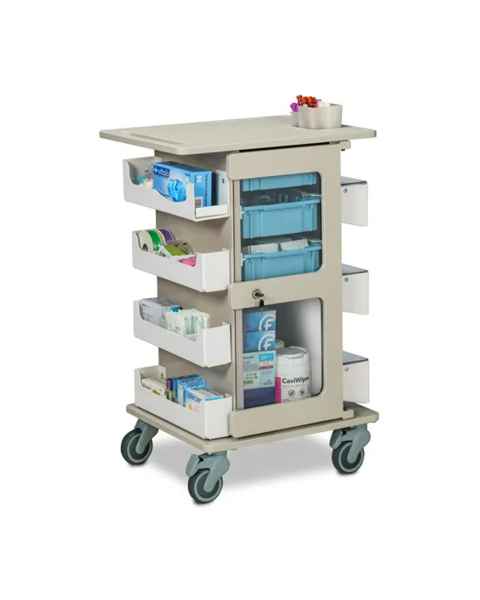 Clinton 67-117 ProVisions&trade; Point-of-Care Phlebotomy Cart - Flat Workstation Top (Supplies are not included.)