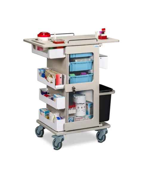 Clinton 67-135 ProVisions&trade; Point-of-Care Phlebotomy Select Cart - Flat Workstation Top (Supplies are not included.)