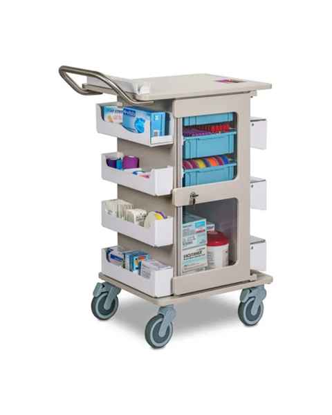 Clinton 67-157 ProVisions&trade; Point-of-Care Phlebotomy Cart with Push Handle (Supplies are not included.)