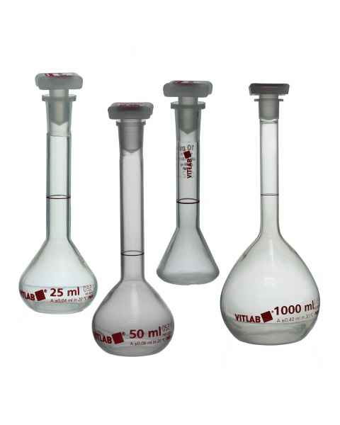 BrandTech Class A PMP Volumetric Flask with Polypropylene NS Stopper