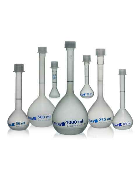 BrandTech Class B Polypropylene Volumetric Flask with Polypropylene Screw Cap