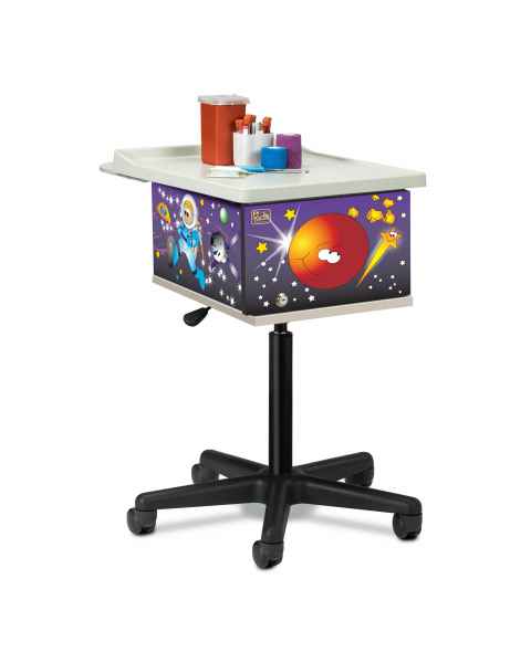 Clinton Space Place Graphics Pediatric Phlebotomy Cart Model 67235 (Items pictured on top NOT included).
