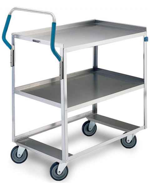 Lakeside Ergo-One Stainless Steel Utility Carts - 500 lbs Capacity - All Swivel Casters