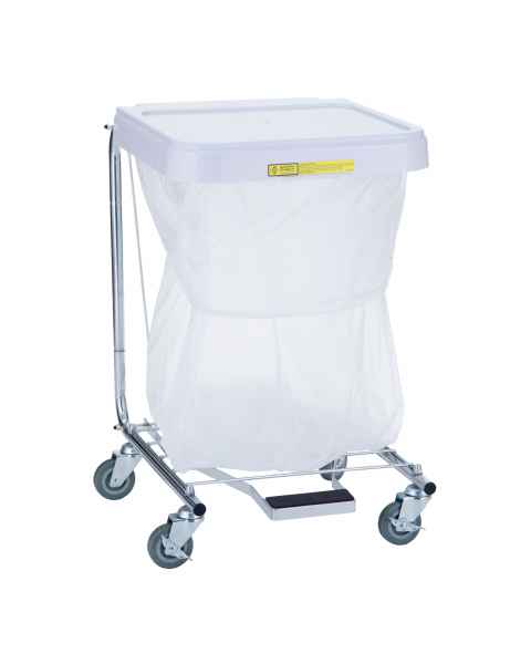 R&B Wire 692/28 Single Short Medium Duty Medical Hamper with Lid - 28" High (Hamper Bag is Sold Separately)