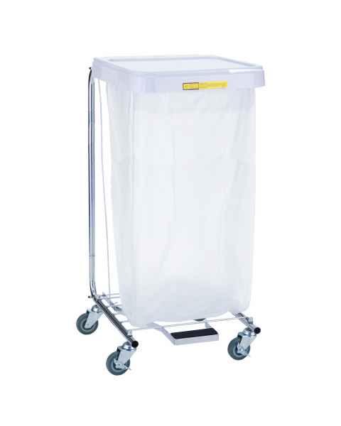 R&B Wire 692 Single Tall Medium Duty Medical Hamper with Lid - 35" High (Hamper Bag is Sold Separately)