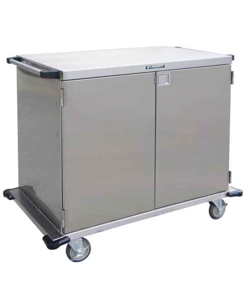 Lakeside Two Door Stainless Steel Case Carts - 36" Width Wire Shelf