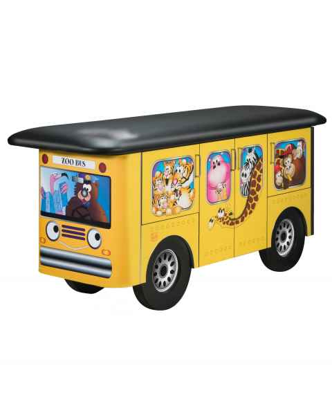 Clinton Model 7020 Fun Series Pediatric Treatment Table - Zoo Bus with Jungle Friends