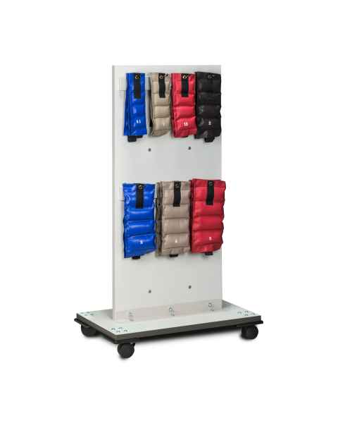 Clinton 7027-F Mobile Cuff Weight and Dumbbell Rac - With Cuff Weights (Cuff Weights are Not Included)