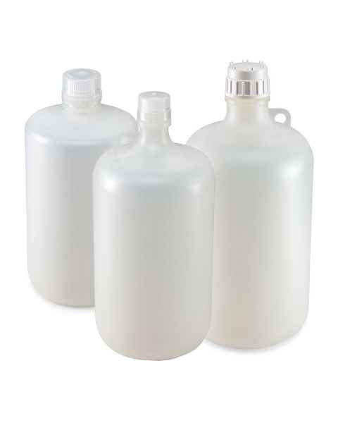 Globe Scientific Diamond® RealSeal™ Large Format Narrow Mouth, PP Bottle with PP Cap