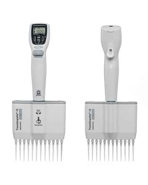 BrandTech Model 70549 Transferpette Electronic 12-Channel Pipette 0.5-10uL (SKU: 2705420)