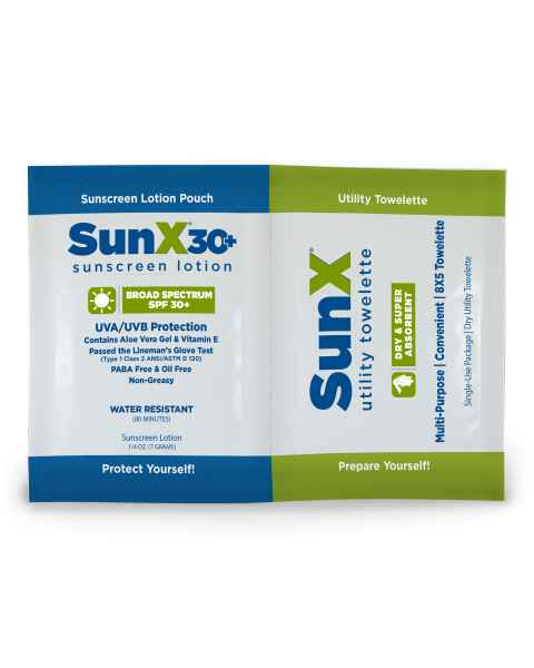 AERO Healthcare 71443 SunX30 Sunscreen Lotion and Utility Towelette Pack