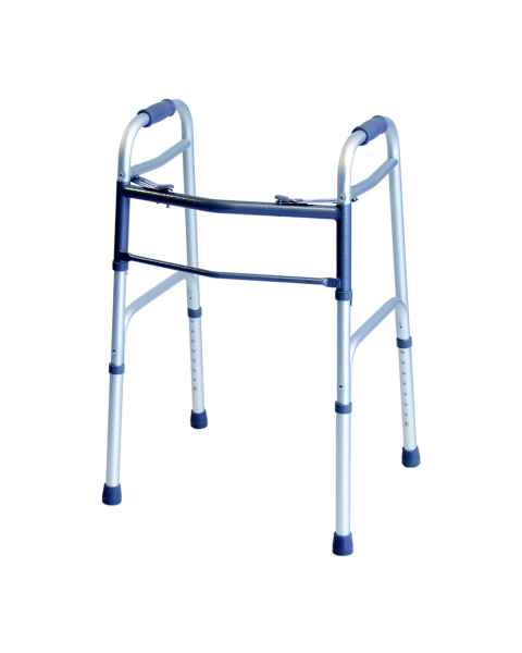 Lumex&reg; 716070A Everyday Dual-Release Adult Folding Walker, Aluminum - Without Wheels
