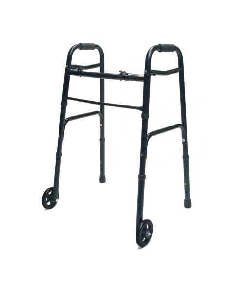 Lumex&reg; 716270BK ColorSelect&reg; Everyday Dual-Release Adult Folding Walker with 5
