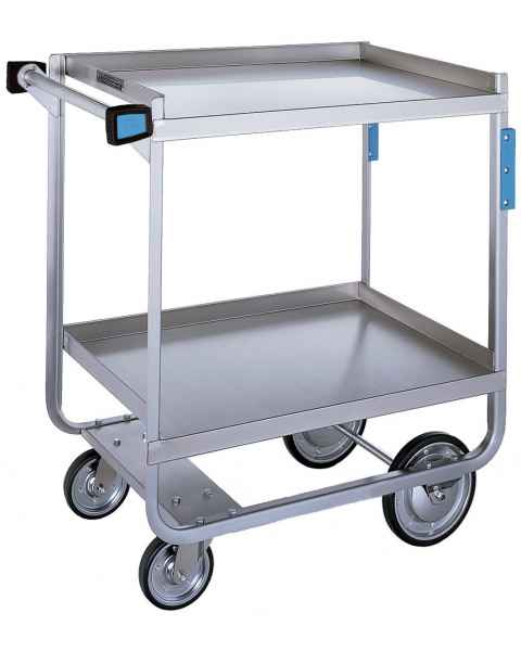 Lakeside SS Angled U-Frame Utility Cart - 2 Shelves - Heavy Duty 700 lbs Capacity