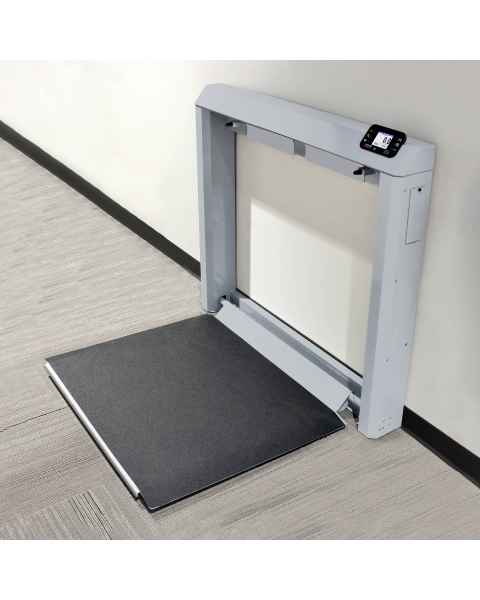 DETECTO 7550 Wall Mount Fold-Down Platform Digital Wheelchair Scale