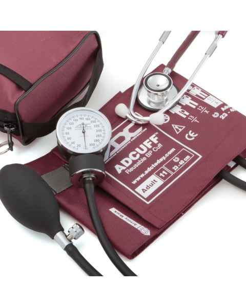 ADC 768-670-11ABD Pro's Combo II™ DH Pocket Aneroid/Scope Kit, Burgundy