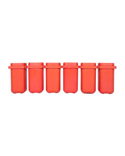 Drucker 7713023K 4-Place Carrier, Orange, 1 x 15 mL - Front View Set