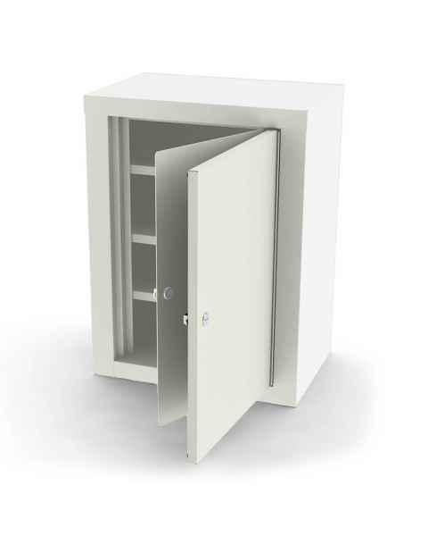 Model 7780 Large Painted Steel Narcotic Cabinet, Double Door & Lock - 24" H x 18.125" W x 12.125" D