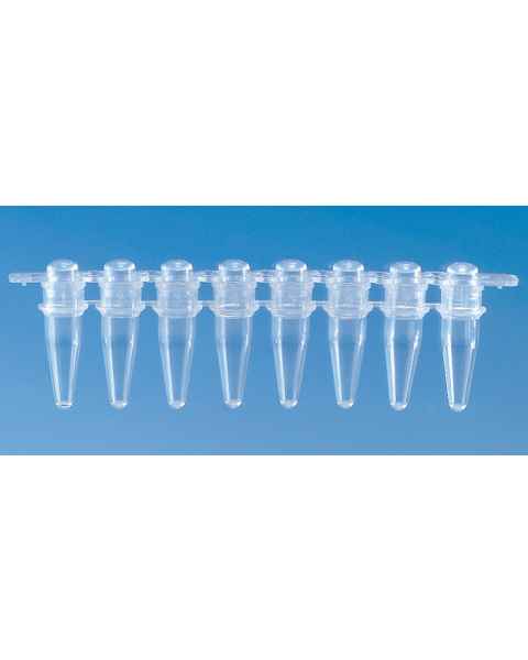 BrandTech PCR Tube Strip with Attached Domed Strip Cap 8 x 0.2mL