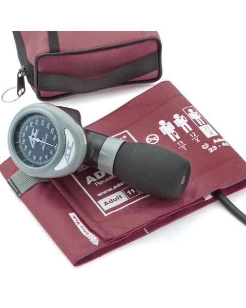 ADC 788-11ABD Diagnostix&trade; 788 Palm Aneroid Sphyg with Adcuff&trade; - Burgundy