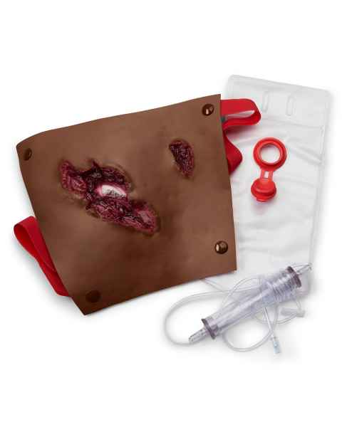 Life/form Moulage Wound - Compound Fracture - Femur - Dark Simulator