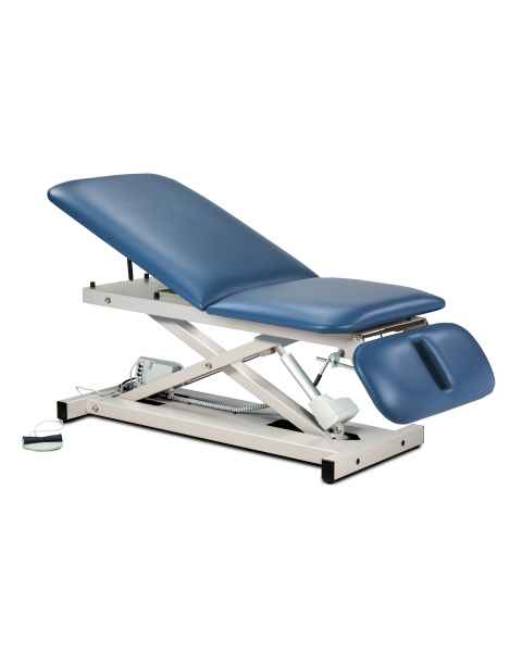 Clinton 80399 Power XL Open Base Table, Adjustable Backrest and Drop Section, without Casters - Wedgewood Upholstery