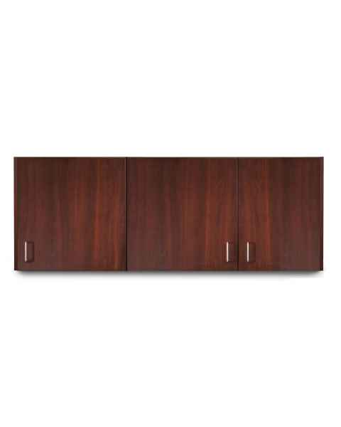 Clinton 8266 Wall Cabinet with 3 Doors - 66" W x 24" H, Dark Cherry