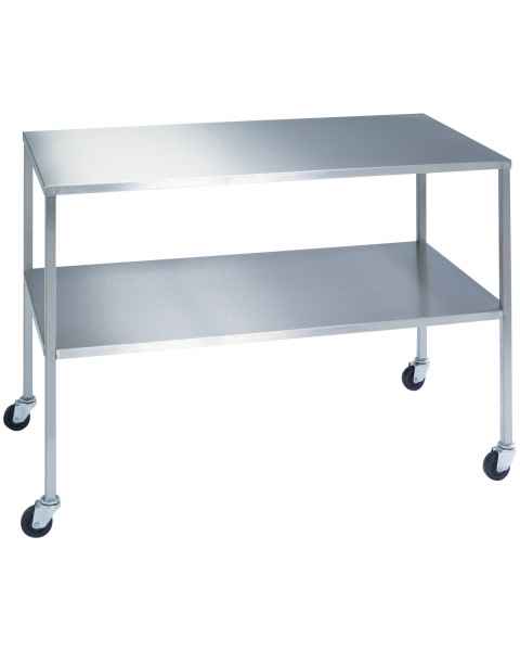 Lakeside Stainless Steel Instrument Table with Shelf