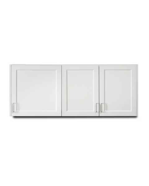 Clinton 8360 Wall Cabinet with 3 Doors - 60" W x 24" H, Fashion Finish Arctic White
