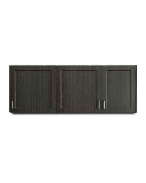 Clinton 8366 Wall Cabinet with 3 Doors - 66" W x 24" H, Fashion Finish Twilight