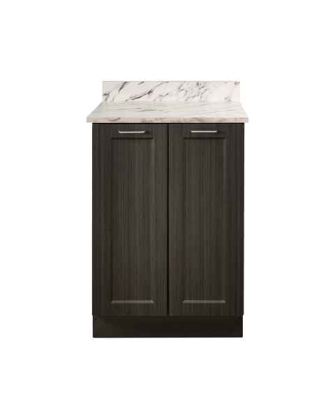 Clinton Model 8624 Fashion Finish Twilight 24" Wide Base Cabinet with Classic Marble Countertop