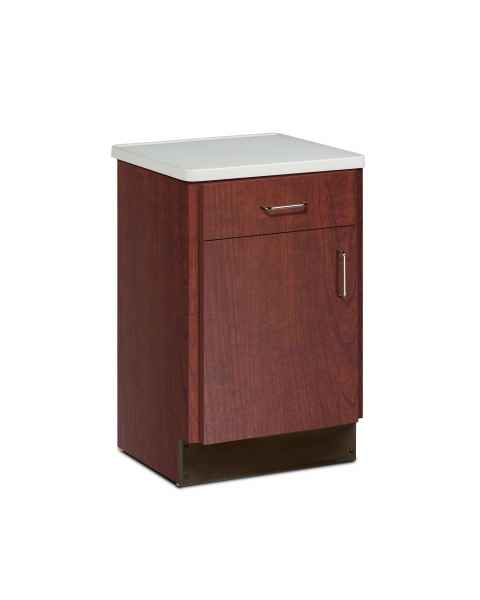 Clinton 8711-A Molded Top Bedside Cabinet with 1 Door and 1 Drawer - Dark Cherry 1DC