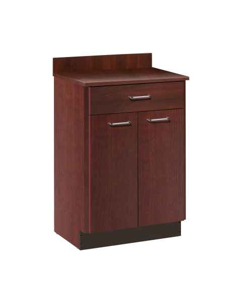 Clinton 8821 Treatment Cabinet with 1 Drawer and 2 Doors - Dark Cherry Countertop and Cabinet