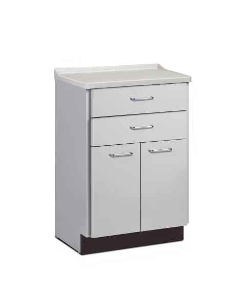 Clinton 8822-A Molded Top Treatment Cabinet with 2 Drawers and 2 Doors - Gray Base